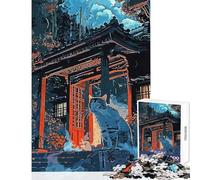 Cat Castle Jigsaw Puzzles 1000 Pieces for Adults Peaceful Calm Stress Relief Mindful Peaceful Leisure Game (38X26cm)