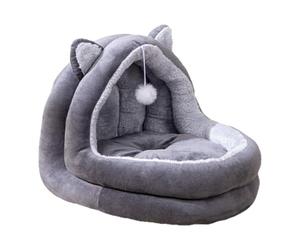 Cat Cat Cave - 50 Cm Ned Semi Enlocked, Colton Pet Dome Bed, Washable Warm Small Animal House | Indoor Sleeping Bed For Kitten Puppy Bedroom Living Room Apartment Dorm Autumn Hi