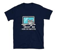 Cat Cat - Trust Me, I Work On Computers Navy