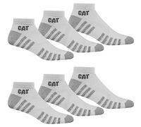 CAT Caterpillar 6 Pairs Work Light Trainers | Sneaker Socks | Sizes 39-50 | Thin Ankle High Reinforced Socks, 6 pairs of white, 43-46