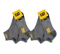 CAT Caterpillar 6 Pairs Work Trainers Work Socks Stockings in Sizes 6-16, 6 pairs of grey melange, 39-42