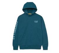 CAT Caterpillar Banner Hoodie Adults Blue Medium Mens