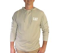 Caterpillar Hooded Long Sleeve Tee Size Lge Beige 32225-69840-05