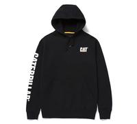 Caterpillar Mallard Logo Trademark Banner Hooded Sweatshirt Workwear Black