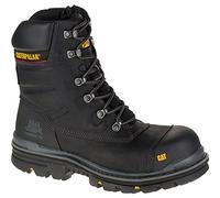 CAT Caterpillar Premier Waterproof Safety Boots for Men, Composite Toe Work Boots, Slip Resistant SRX Sole, Black, 6 UK Size