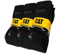 CAT CATERPILLAR THERMO SOCKS 9 Pairs of Work Socks Thermal Socks Winter Socks Sizes 6-22, 9 Pairs Black, 47-50