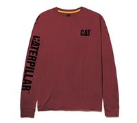 Caterpillar Trademark Banner Long Sleeve T-Shirt - Brick - XL