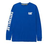 Caterpillar Trademark Banner Long Sleeve T-Shirt Size Sml Blue 38524-73673-03