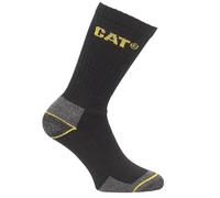 CAT Caterpillar Workwear Black And Grey Crew Socks Pack Of 3 Pairs - Shoe Size 6 - 11