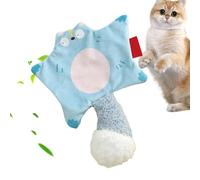 Cat Catnip Toy, Squeaky Catnip Doll, 6.69x8.66in Flying Squirrel Shape, Bite Resistant Plush, Soft Chewing Companion for Medium and Large Kittens, Interactive Indoor Play