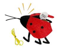 Cat Catnip Toys | Catnip Fake Ladybug Suspension Teaser Toy,Built-in Vibration Sensor Kitten Teaser Hangable for Physical Activities