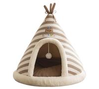 Cat Cave - 45x45x38cm Warm Tunnel Bed, Knitted Wool cozyyy House, Enclosed Design with Plush Comfort for Winter Sleeping | Indoor Cat Bed for Home Bedroom Balcony Travel Kitten Rests