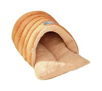 Cat Cave Bed - 23.6x14.6x9.8 Inch Semi-Enclosed Plush Nest, Windproof Kitten Sleeping Bag, Warm Pet Bed | Indoor Bedroom Living Room Floor Balcony Travel Shelter Soft Cat House for Puppies