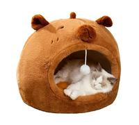 Cat Cave Bed | Capybara Design Cosy Puppy Sleeping Bed for Indoor Use - Warm Winter Cave for Small Cats for Indoor Bedroom Living Room Balcony Winter Cat House