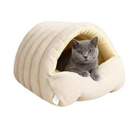 Cat Cave Bed - Cat Bed, 57 x 37 cm, All Season Relaxation | Winter Cave Style Pet Beds with Mode Creative Mechanism, Cue