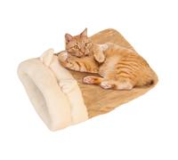 Cat Cave Bed - Comfortable Semi-Enclosed Kitten House | Washable & Safe Pet Accessories | Kitten House for Small Animals Bedroom Balcony Outdoor Four Seasons