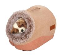 Cat Cave Bed, Cosy Plush Dog Bed - Warm Kennel Semi-Closed Plush Dog Bed - Comfortable Dog House for Hiding Cats for Cosy Sleep and Privacy
