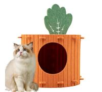 Cat Cave Bed | Detachable Warm House Semi-Enclosed - Carrot Shaped Large Cat Cave, for Home Indoor Medium Large Pets Dogs Kitten Puppy Sleeping Rest