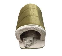 Cat Cave Bed Foldable Cat House with Soft Cushion, Warm Covered Cat Bed for Indoor Cats, Portable Cat Igloo, The roof is removable.(M)