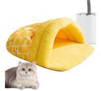 Cat Cave Bed, Foldable Slipper-Shaped Kitten Cave Bed, Semi- Winter Kitten Cave Cushion Foldable Pet Warm Soft Sleep House for Cats Small Dogs