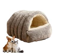 Cat Cave Bed - Folding Calming Winter House, Enclosed Cat Bed Warm Pet Cave | For Kitten Puppy Pet Home Apartment Living Room Balcony Cold Weather Christmas