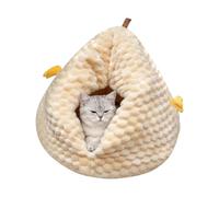 Cat Cave Bed Funny Triangular Semi-Enclosed Washable Warm Tent | Indoor Small Dog House for Home Living Room Bedroom Kitchen Dorm Travel Camping Sofa Indoor Outdoor Floor