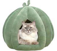 Cat Cave Bed Indoor，Enclosed Cat House，Soft Plush Interior, Interactive Semi Closed Design, Perfect Hideaway for Kittens and Cats in Winter，Removable Washable Cushion Pillow(Size:M)