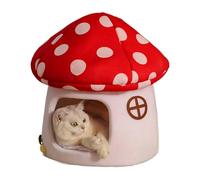 Cat Cave Bed - Mushroom Shape Cave Pet Bed,Soft Warm Cave Sleeping Nest Bed, Cat House Tent for Small Pets Cats Puppy
