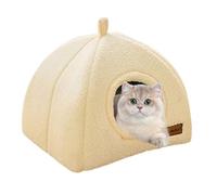 Cat Cave Bed - Plush Cat Nest Inside The Heat | Fleece Lined Kitten House | Winter Fluffy And Fluffy Thermal Rest Supplies For A Comfort Indoor Sleep