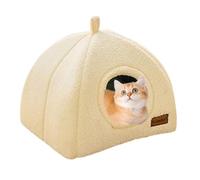 Cat Cave Bed, Plush Sleeping Nest, Thermal Indoor Lounger, Cozy Self-Warming Cushion, Soft Fleece Pet Pod, Round Enclosed Retreat, Calming Shelter, Winter Resting Haven Kittens Cats