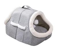 Cat Cave Bed - Semi-Closed Kitten Cave Bed with Side Pocket - Warm Dog House Nest | for Winter Bedroom Balcony Indoor Living Room Patio Bedside Apartment