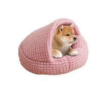 Cat Cave Bed Semi-Closed Warm Thick Short Plush Sleeping Nest | Kitten hideout for puppies, ferrets, hedgehogs as a home both indoors and outdoors for and resting