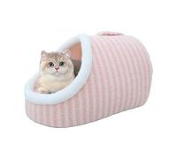 Cat Cave Bed Slipper - Soft Pet Sofa, Cozy Indoor Nest, Anti-Slip Fuzzy Pad | Calming Covered Cat Bed With Plush Feature, Warm Enclosed Sleep Zone For Small Dogs Kittens Nap Corner Living Room