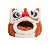 Cat Cave Bed, Soft and Comfortable Tunnel with Lion Shape | Cat House Bed for Indoor Cats | for Sleeping Outdoors Outside Home Travel Bedroom Balcony