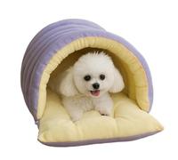 Cat Cave Bed - Soft Enclosed Sleeping Nest, Warm Plush Cushion for Pet, Anti-Slip Bottom Design, Comfortable Hideaway for Small Medium Large Cats, Puppies Indoor Use