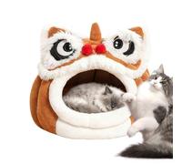 Cat Cave Bed | Tunnel House Comfortable Lion Shape Indoor Cat House - For Winter Sleep Outdoors Traveling In The Bedroom And On The Balcony