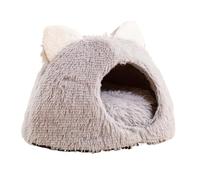 Cat Cave Bed | Warm Pet Puppy Nesting | Cute Indoor Cats Beds | Plush Foldable Pet Bed For Cat | Semi-enclosed Design Nest For Cats, Dogs, Kittens, Puppy | Tent With Plush Washable Pillow
