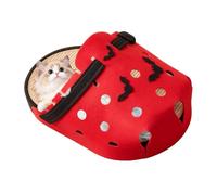Cat Cave Christmas Cave in the Shape of a Slippers with | Cat bed with hood. For resting and in the afternoon in the apartment on the balcony in the Christmas bat red slippers
