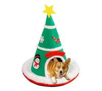 Cat Cave | Christmas Tree Removable Mat | Large Cat Cave Bed Puppy House | For Puppies Kittens Small Dogs Home Accessories Bedroom Living Room Party Winter Holiday Apartment