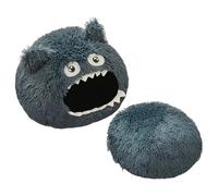 Cat Cave - Cute Warm Mouth Open House | Washable Cushion Cat Hideaway Bed,for Puppy Kitten Small Pet Indoor Home Sleeping Winter Cold Weather