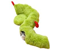 Cat Cave Donut | Detachable Christmas Tree Skirt - Cute Cat Bed Tunnel Round Cushion - for Kitten Puppy Small Dog Pet Ferret Chinchilla Indoor Home Decor Winter Party Apartment Farmhouse