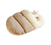 Cat Cave - Feline Slipper Style Bed, Soft Plush Interior, Semi Enclosed Hideaway, Corduroy Lined Resting Nook | Comfortable Sleeping Area for Kittens Small Cats Puppies Indoor Pets Relaxation Lou