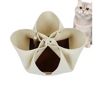 Cat Cave & Foldable Play Mat With Tunnel, Cat Felt Tunnel For Indoor Cats Foldable Cat, Cat Toys Cat Mat, Perfect Combo For Fun & Rest