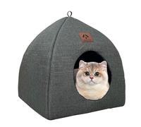 Cat Cave for House Cats, Breathable Kitten House, 2-in-1 Four Seasons Dog Nest with Carry Handle, Semi-Closed Dog House, Removable, Washable, for Comfort at Any Season