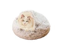 Cat Cave for Indoor, Cat Bed Cave with Anti-Slip Bottom, Semi-Enclosed Pet Tent House, Kitten House, Warm Shelter for Kitty and Puppy, Cosy Pet Bed (40 * 40 * 20cm,Coffee)