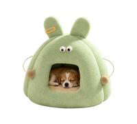 Cat Cave House Bed, Cute Rabbit Design, Anti-Wind Insulation, with Removable Cushion for Cat House, for Outdoors, Sleeps in Winter, Christmas and Kittens Pets
