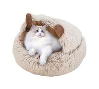 Cat Cave | Round Hooded Kitten Bed Cave - Soft Sleeping Bag Anti-Slip House Pet Supplies for Small Dog Puppy Kitten Dorm Apartment Home Bedroom Living Room Balcony