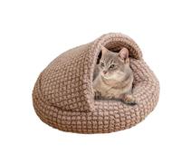Cat Cave Semi-Closed Non-Slip Warm Short Plush Pet Nest | Cat nest beds for puppies, ferrets, hedgehogs as a home both indoors and outdoors for and resting