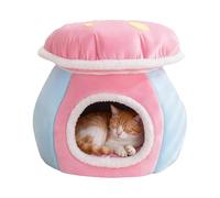 Cat Cave Semi-Enclosed Warm Sleeping Kennel | Cat Warming Bed for Indoor Living Room Bedroom Balcony Apartment Home
