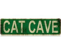 Cat Cave Sign Novelty Cat Cave Decor Cat Cave Street Sign Wall Art Decor For Home Farmhouse Bar Cafe Man Cave 16 X 4 Inch